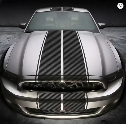Ford Mustang Racing Stripe Vinyl Kit – Hood, Roof & Trunk